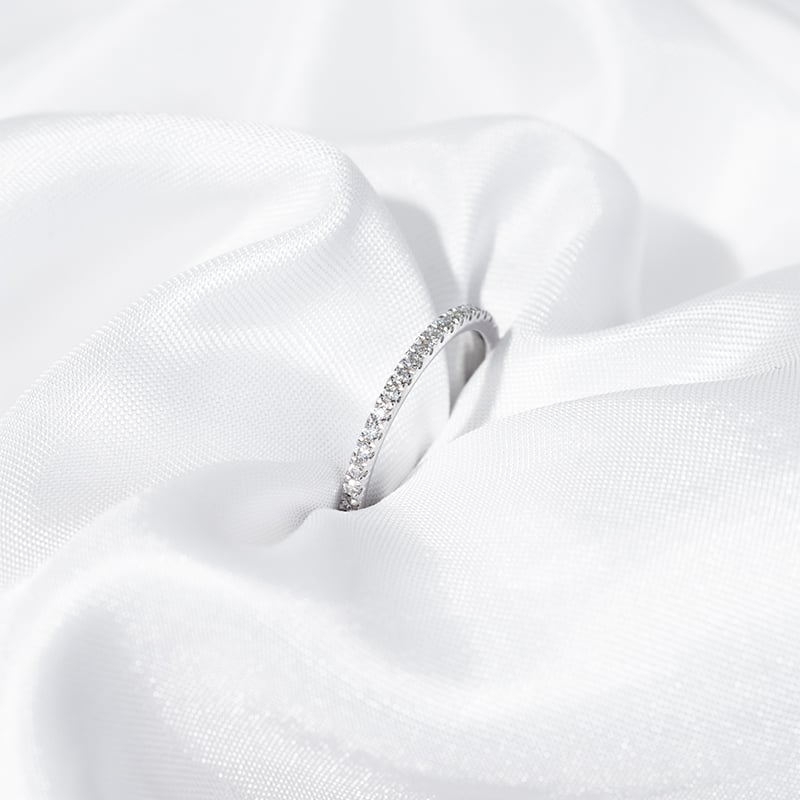Eternity prsteň s 1.25mm moissanitmi Ogyn 124853