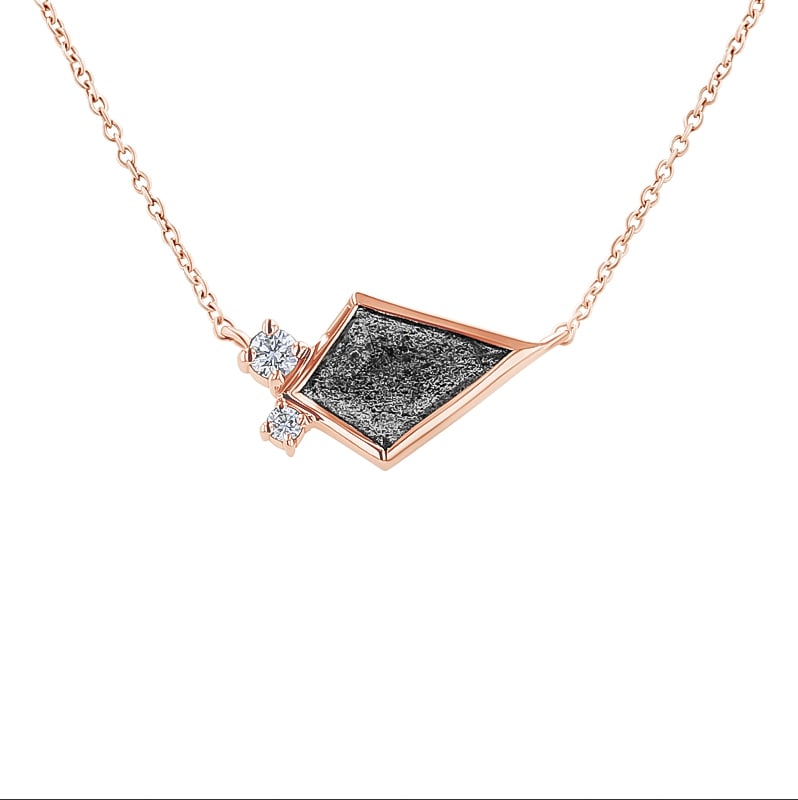 Náhrdelník s dendritickým krištáľom a diamantmi Luca 135263