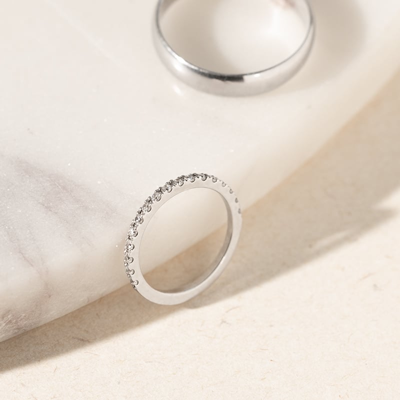 Zlatý eternity prsteň s 1.50 mm lab-grown diamantmi Qenyl