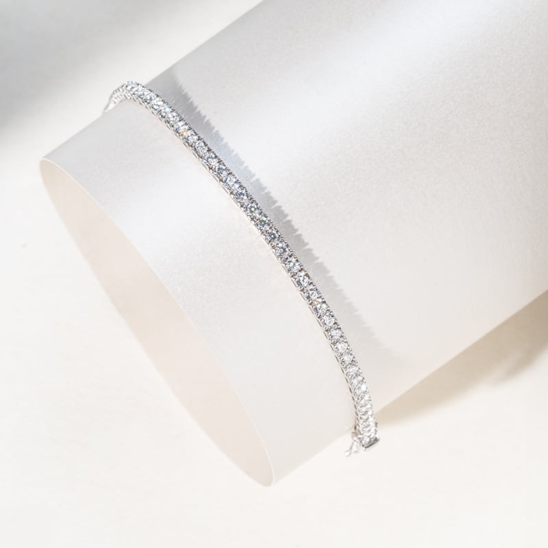 Zlatý tenisový náramok s lab-grown diamantmi Selles