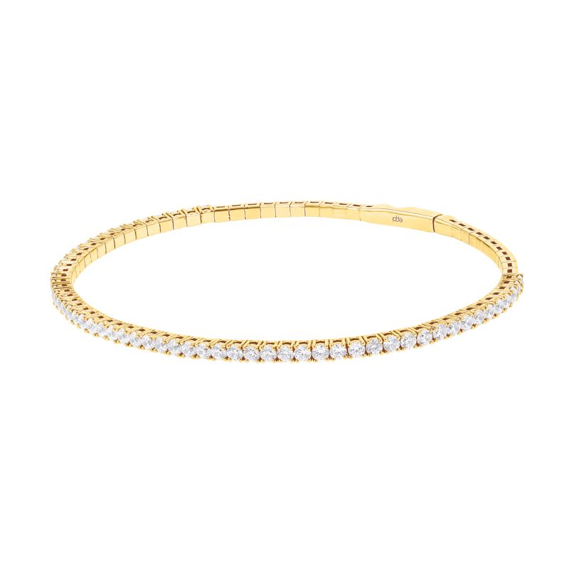 Zlatý flexi náramok s lab-grown diamantmi Stiles