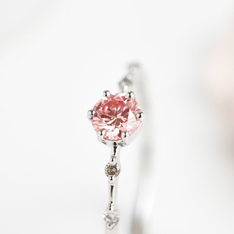 Zásnubný prsteň s certifikovaným fancy pink lab-grown diamantom Jelena 144893
