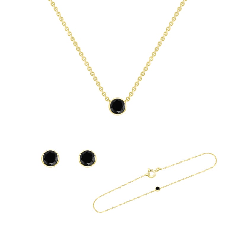 Minimalistická kolekcia šperkov s čiernymi diamantmi Jett 147363