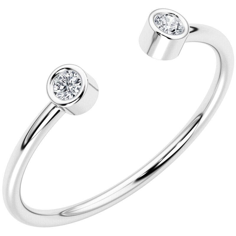 Prsteň s neuzavretou obrúčkou a diamanty Orion 152353