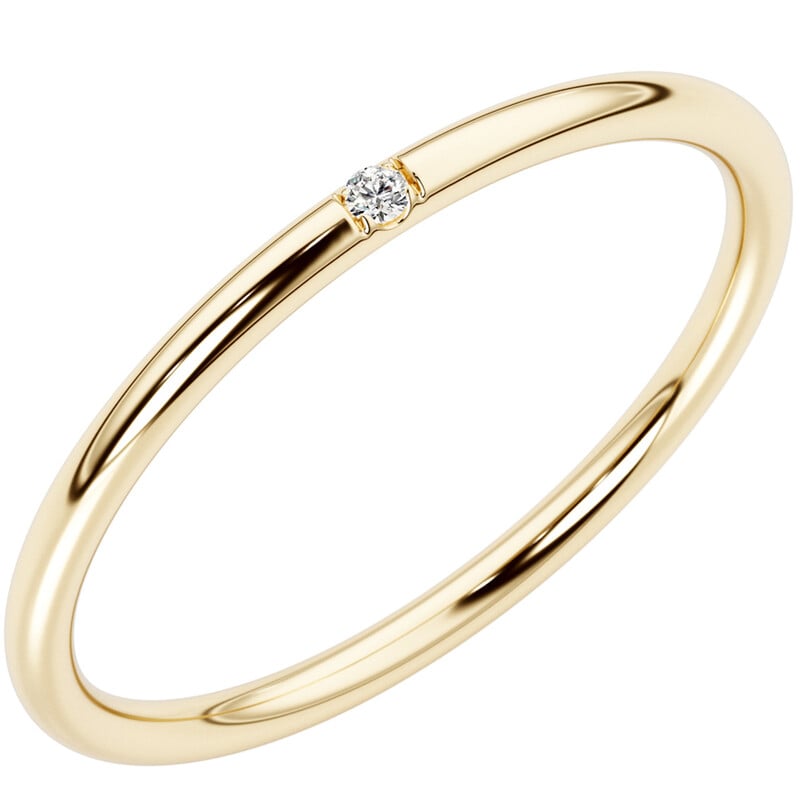 Jemný prsteň s diamantom Beryl 152513