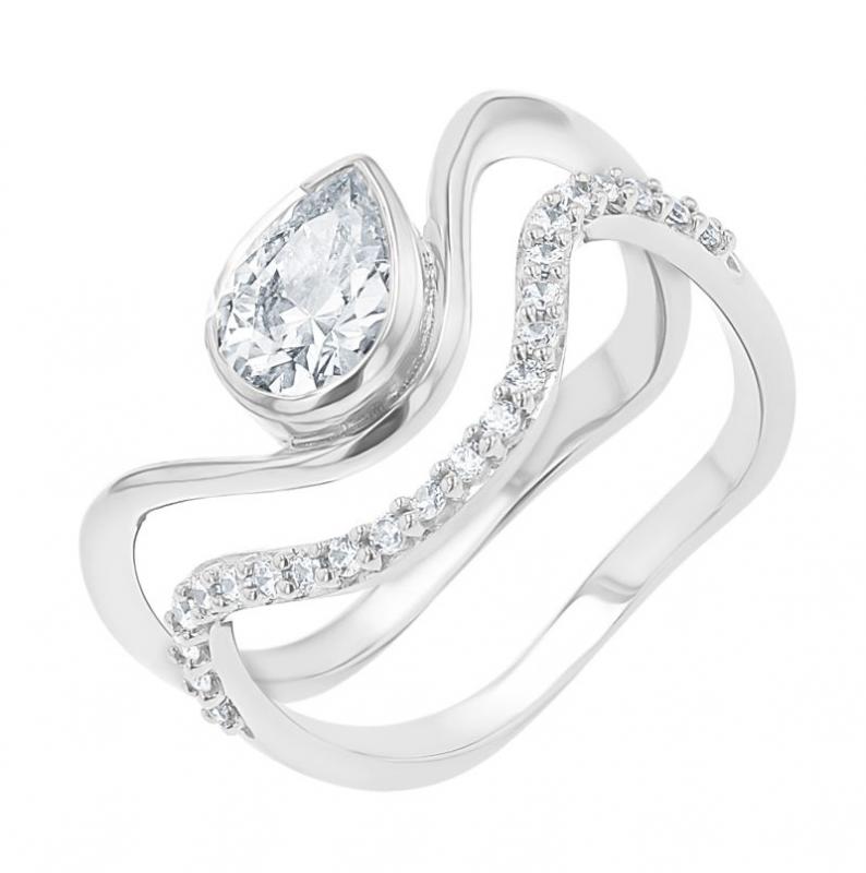Romantický zásnubný set prsteňov s diamantmi Genevive