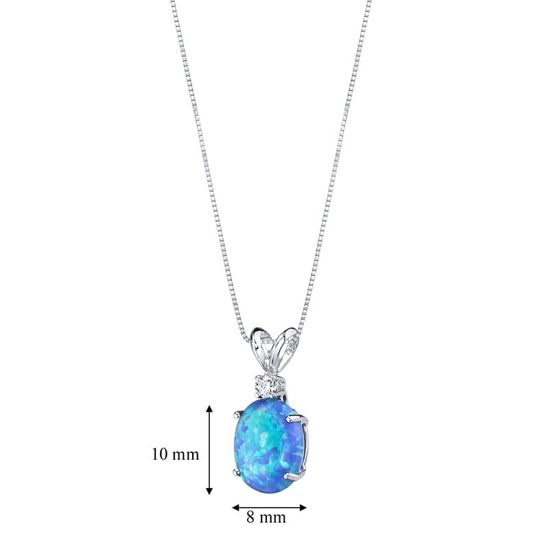 Náhrdelník s opálom a diamantom 25323
