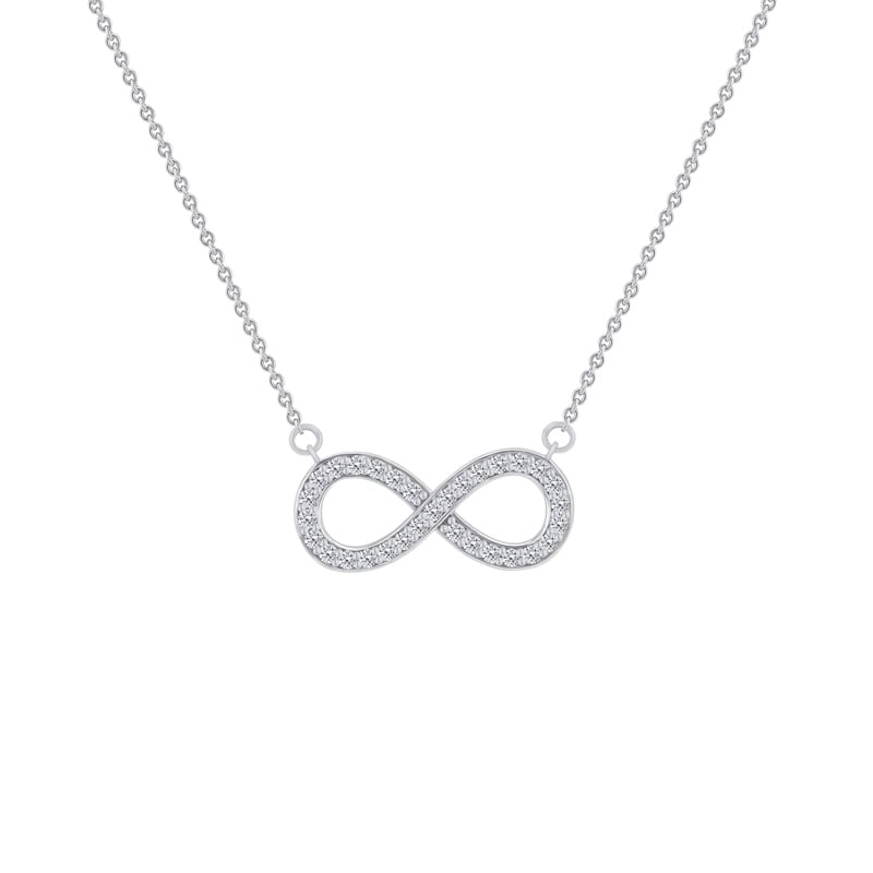 Prívesok zdobený diamantmi Infinity