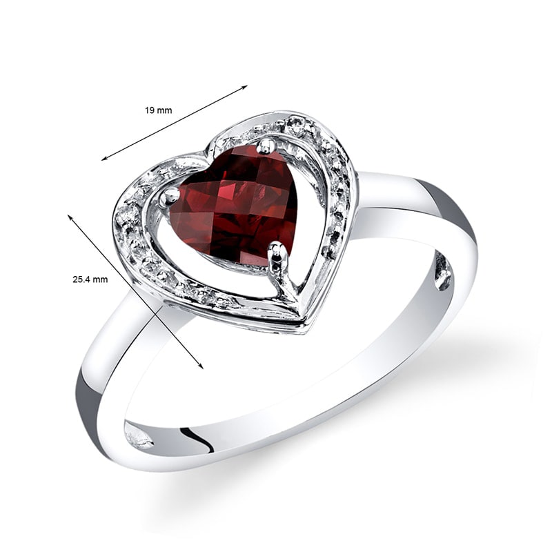 Zlatý prsteň s granátom a diamantmi 27353