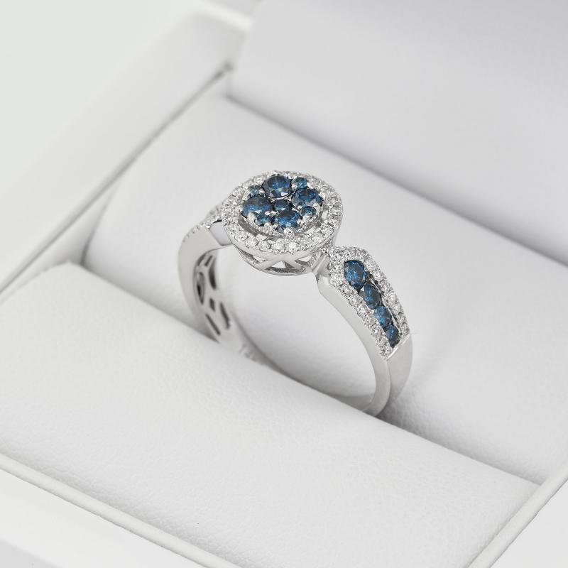 Prsteň s diamantmi 33523
