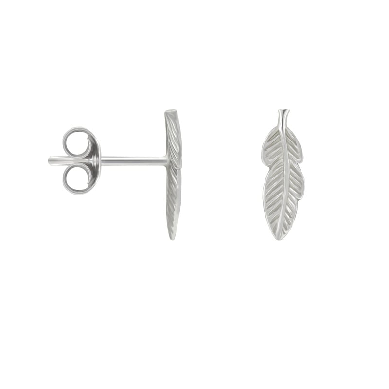 Strieborné náušnice feather 36023