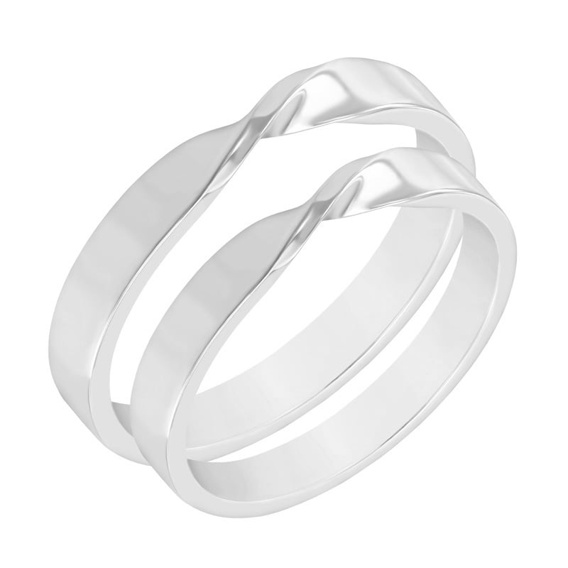 Elegantné svadobné obrúčky z platiny Lazane