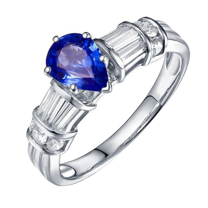 Zlatý prsteň s tanzanitom a diamantmi Kohire