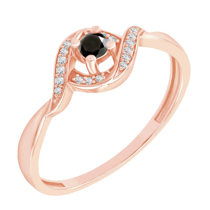 Prsteň s čierným diamantom 75403
