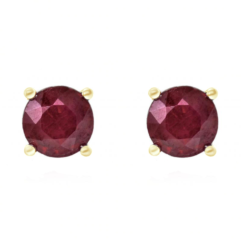 Rubínové náušnice s diamantmi 85663