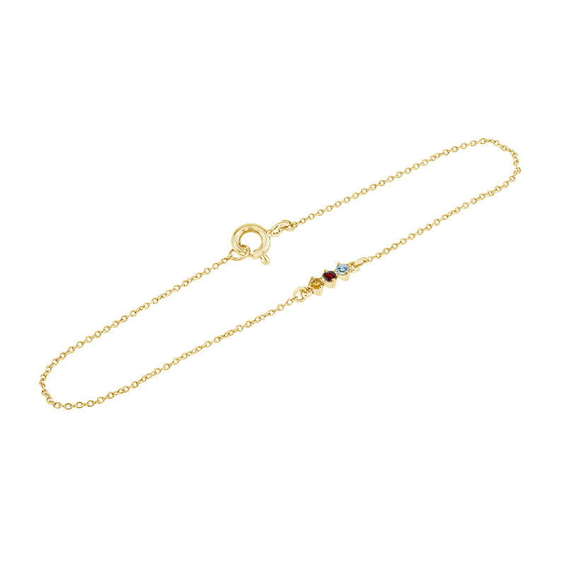 Minimalistický náramok s drahokamami podľa vášho výberu Ruby 99253