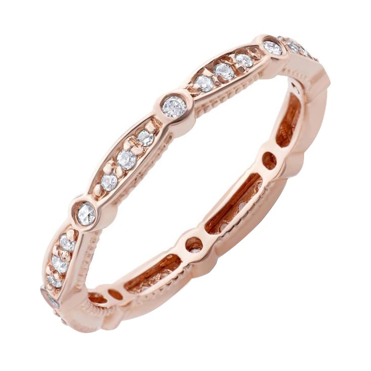 Nežný eternity prsteň s lab-grown diamantmi Frost 101594