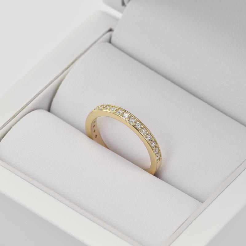 Eternity obrúčka s lab-grown diamantmi a pánsky pologuľatý prsteň Dunn 102014