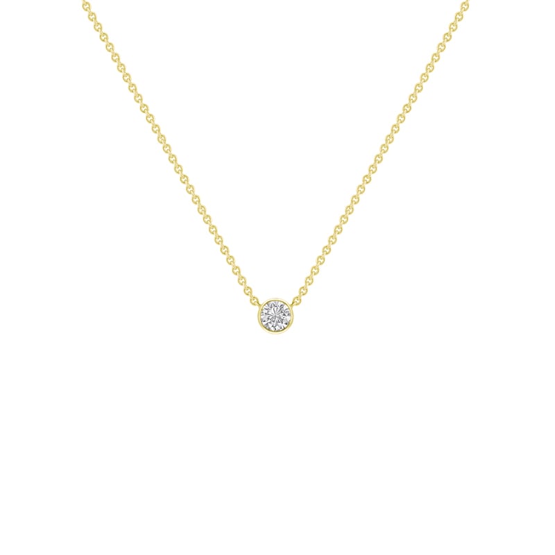 Strieborný minimalistický náhrdelník s diamantom Vieny 103634