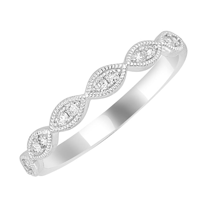 Strieborný nežný eternity prsteň s lab-grown diamantmi Jelani 104734
