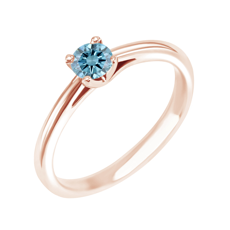 Zásnubný prsteň s certifikovaným fancy blue lab-grown diamantom Katya 113704