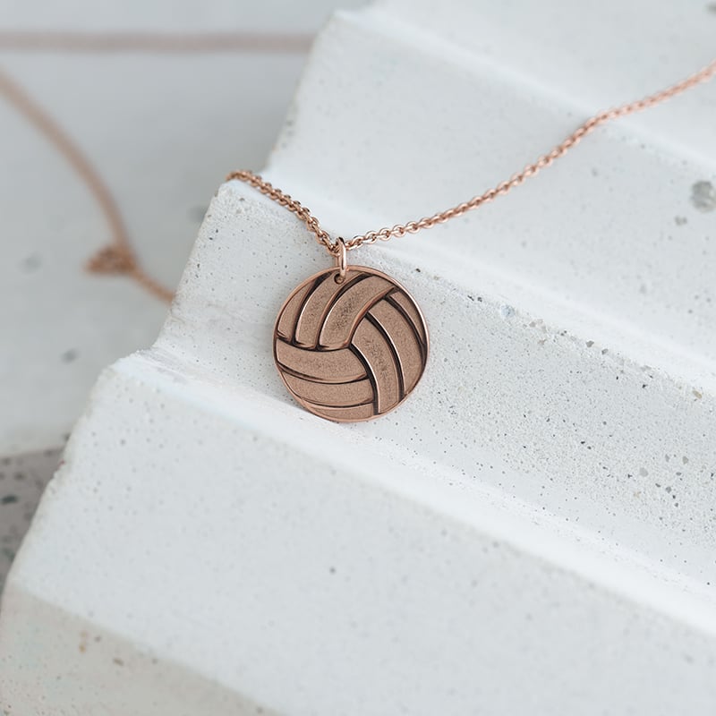 Strieborný prívesok lopta s gravírom vašej voľby Volleyball