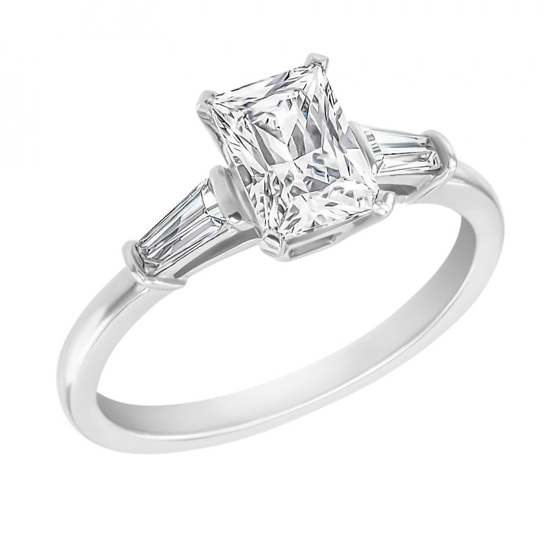 Zásnubný prsteň s emerald lab-grown diamantom Talena