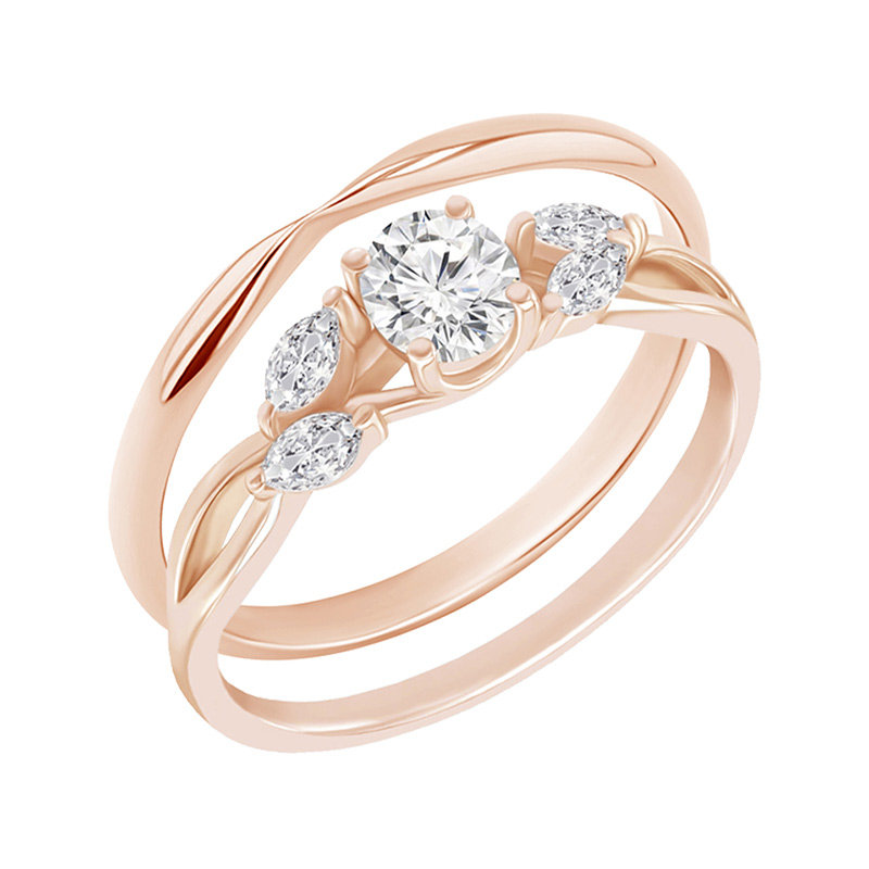 Set prsteňov s možnosťou výberu diamantu Fera 132574
