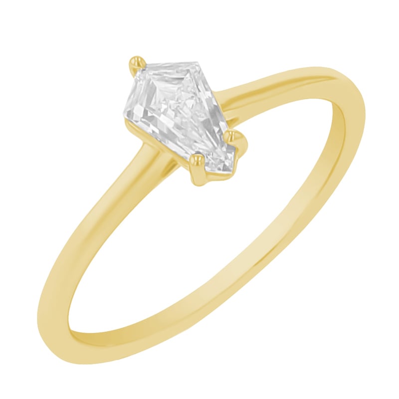Zásnubný prsteň s shield lab-grown diamantom Milana 133154