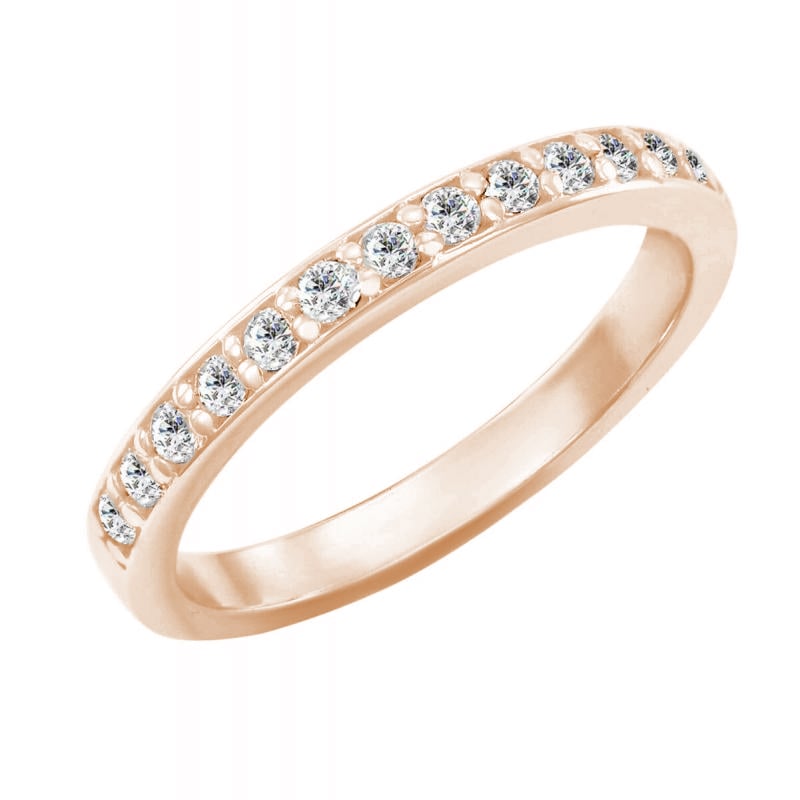 Eternity prsteň s 1.75 mm moissanitmi Rylia