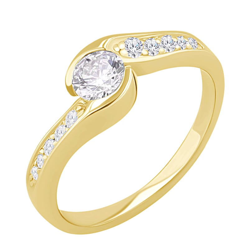 Zásnubný prsteň s 0.35ct GIA certifikovaným diamantom Naia 142824