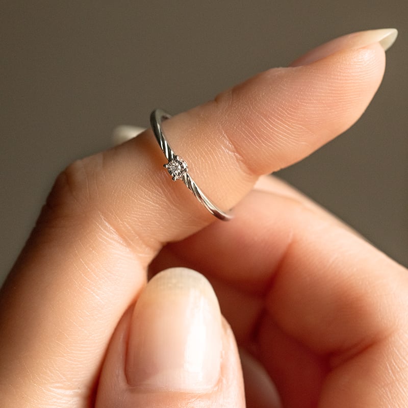 Minimalistický prsteň s lab-grown diamantom Smyth 144404