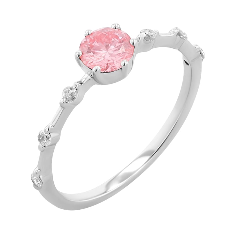 Zásnubný prsteň s IGI certifikovaným fancy pink lab-grown diamantom Jelena