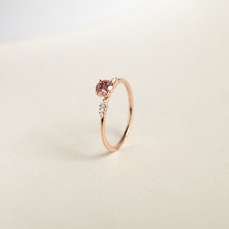 Zásnubný prsteň s certifikovaným fancy pink lab-grown diamantom Elise 144824
