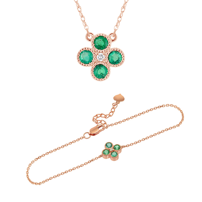 Smaragdový set šperkov s diamantmi Midora 147034