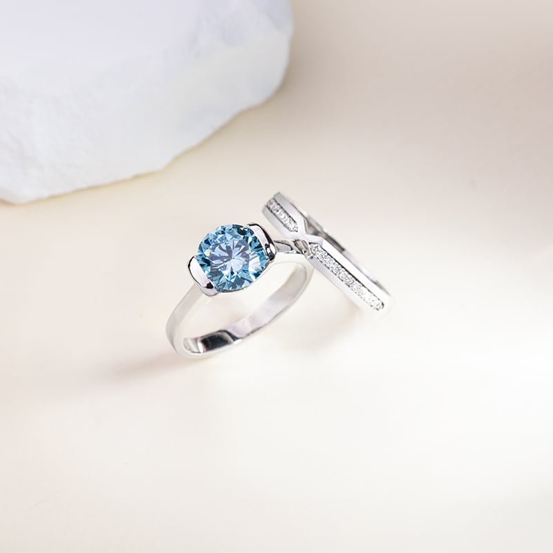 Eternity prsteň s lab-grown diamantmi a pánský komfortný prsteň Musa 150494