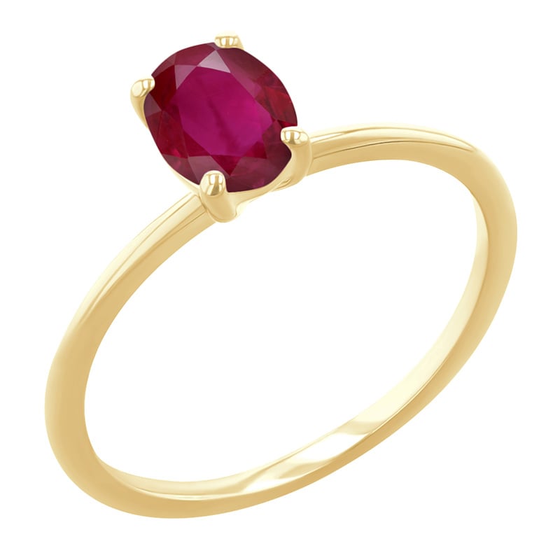 Elegantný zásnubný prsteň s oval rubínom Frost 151094