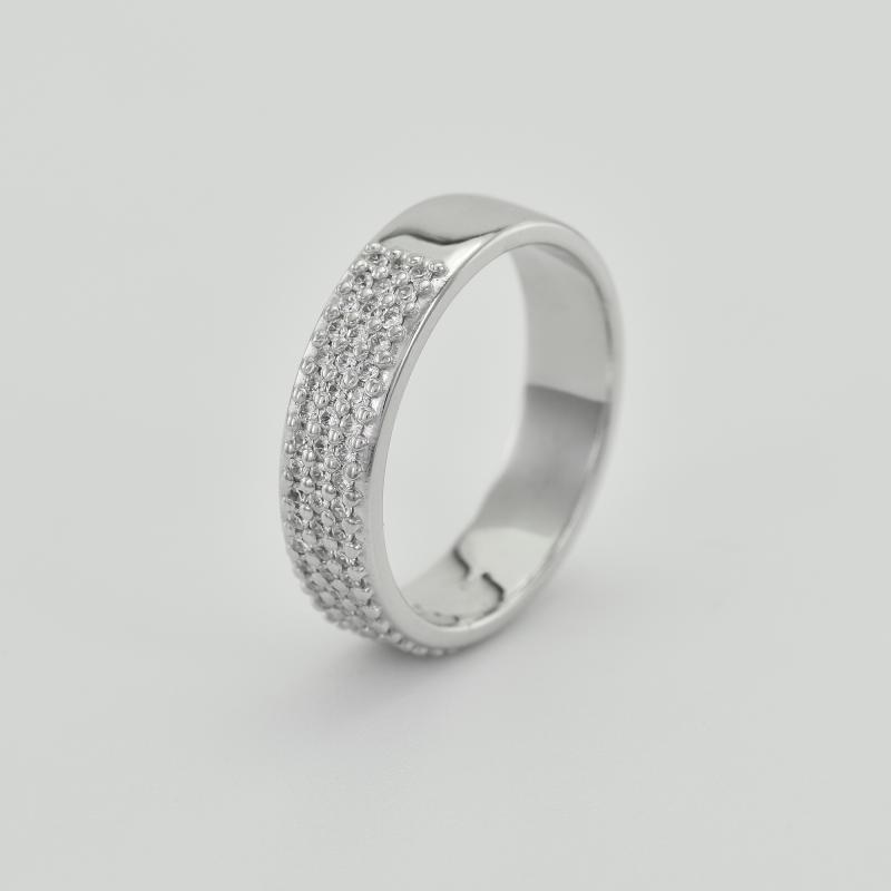 Platinový eternity prsteň plný diamantov Kitila