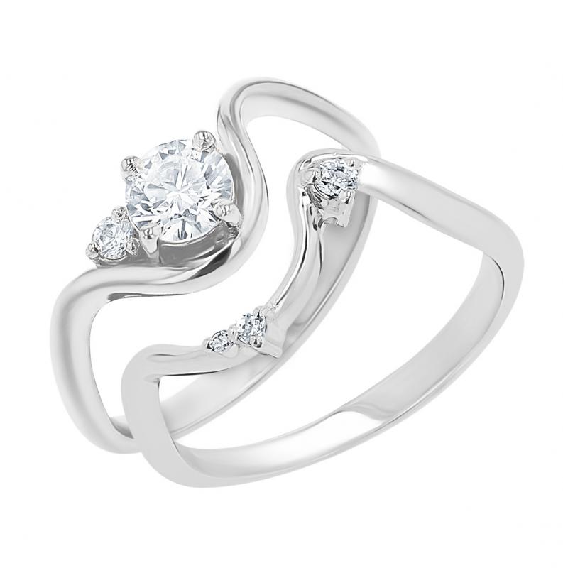 Romantický zásnubný set prsteňov s diamantmi Valeria