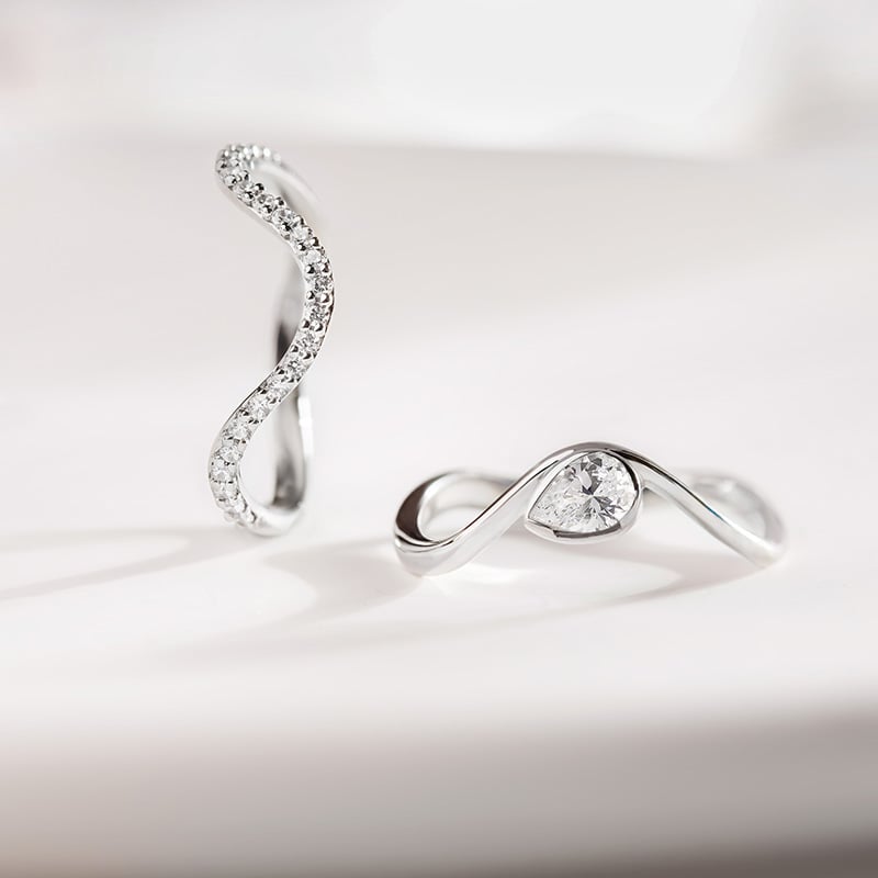 Romantický zásnubný set prsteňov s diamantmi Genevive
