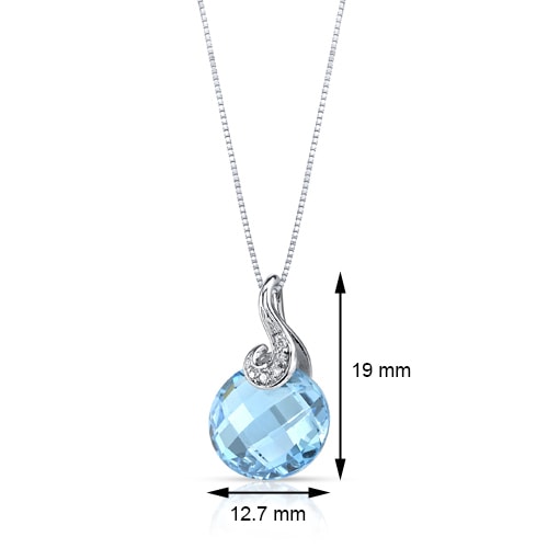 Zlatý prívesek s topásom a diamantmi 27374