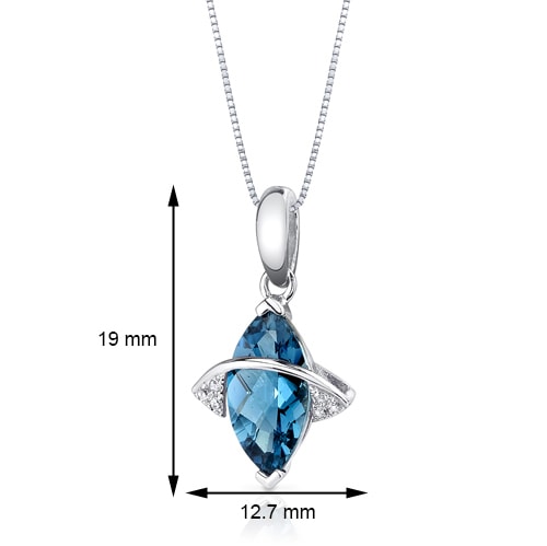Zlatý prívesok s topásom a diamantmi 27384