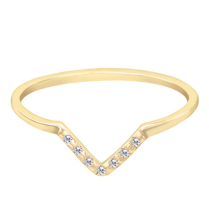 Zlatá vykrojená obrúčka s diamantmi 39084