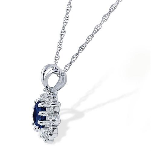 Zafírový náhrdelník s diamantmi 4104