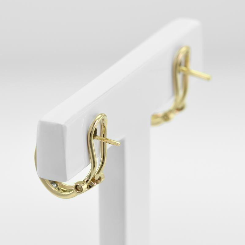 Náušnice s baguette diamantmi 47244