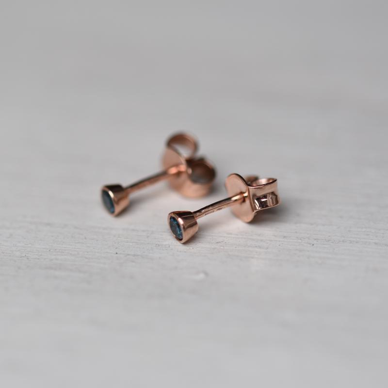 Zlaté minimalistické náušnice s diamantmi 49144