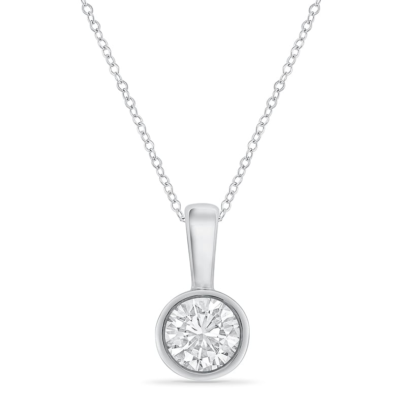 Minimalistický diamantový bezel prívesok Elena