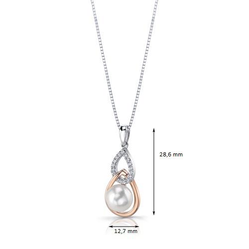 Perlový náhrdelník zo striebra 9294