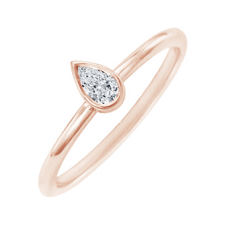 Minimalistický prsteň s pear diamantom Moyer 100345