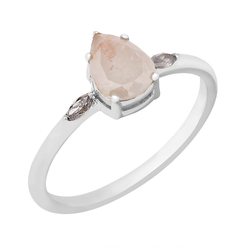 Prsteň s ružovým salt and pepper diamantom Elroy 101785